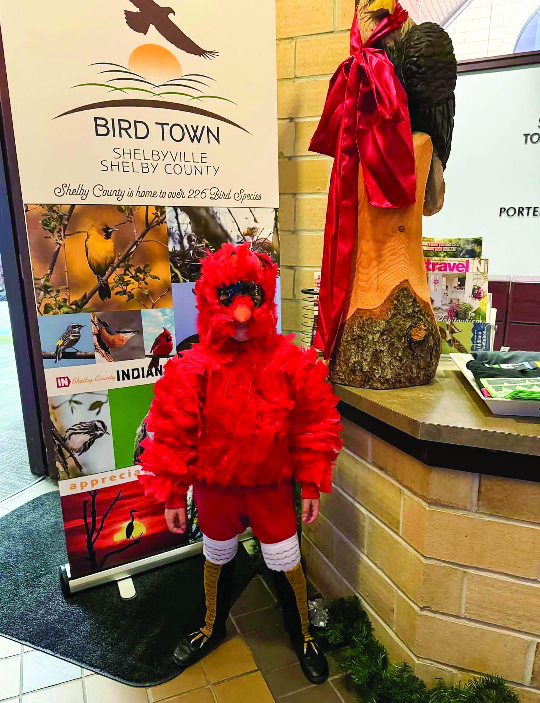 Kailyn in Cardinal costume
